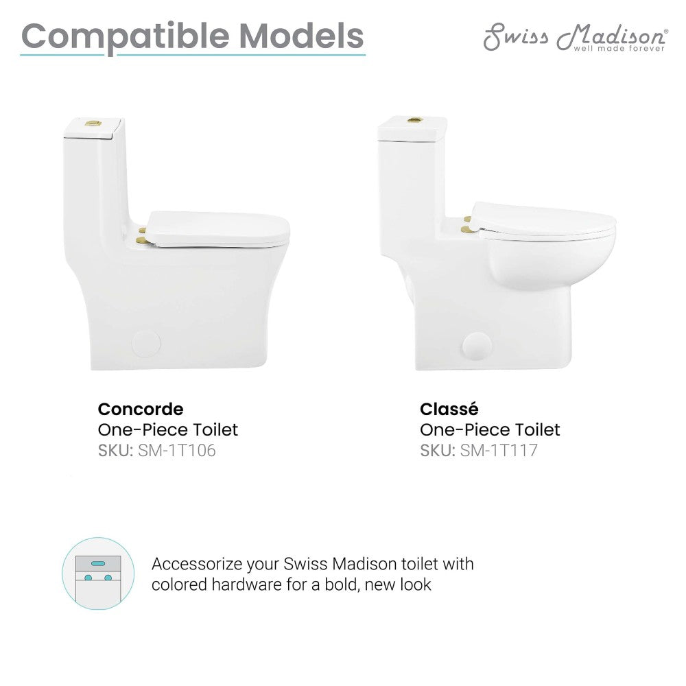 Toilet Hardware Brushed Gold (SM-1T106)