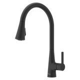 Pfirst Modern 1-Handle Pull-Down Kitchen Faucet in Spot Defense Matte Black