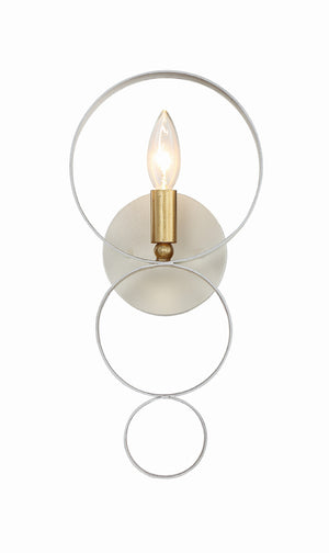 Luna 1 Light English Bronze + Antique Gold Sphere Sconce 581-EB-GA