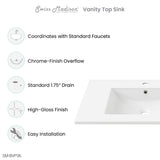 36 Ceramic Vanity Sink Top