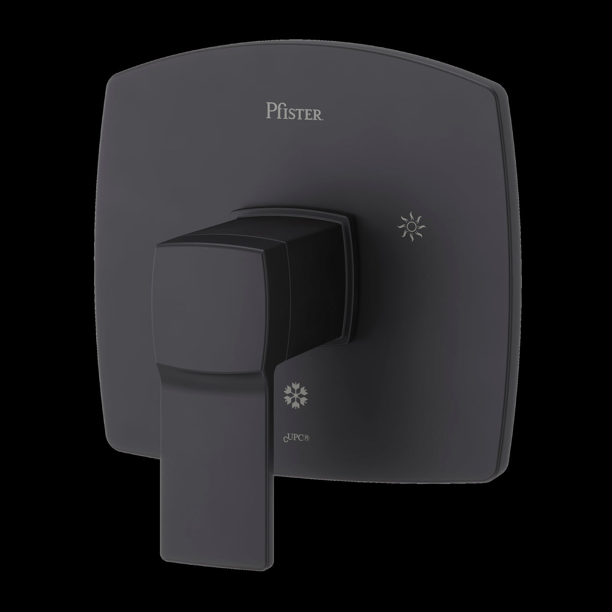 Deckard 1-Handle Tub & Shower Valve Only Trim in Matte Black