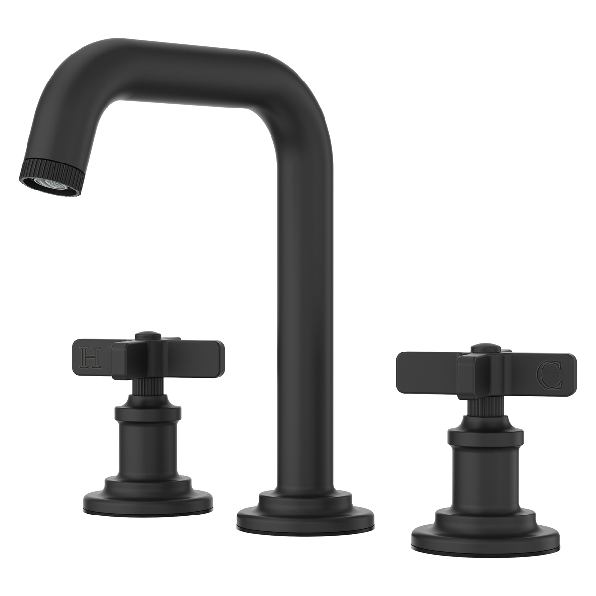 Winter Park 2-Handle 8" Widespread Wallmount Bathroom Faucet in Spot Defense Matte Black