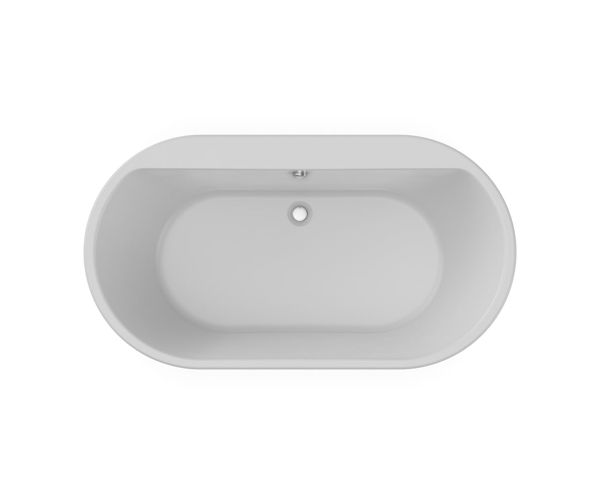 MAAX 103903-000-002-100 Brioso 6636 AcrylX Freestanding Center Drain Bathtub in White with White Skirt