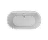 MAAX 103903-000-002-100 Brioso 6636 AcrylX Freestanding Center Drain Bathtub in White with White Skirt