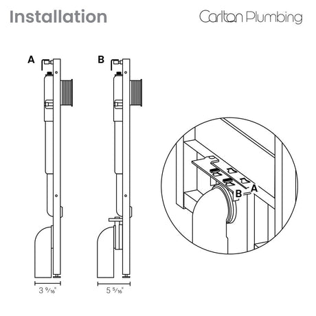 Cadre 2x4 Concealed In-Wall Toilet Tank Carrier System