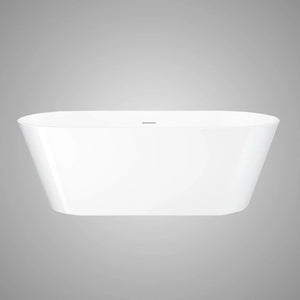 New England Home Goods 59″ Portland Freestanding Slipper Bathtub - Matte White