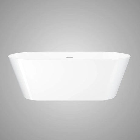 New England Home Goods 59″ Portland Freestanding Slipper Bathtub - Matte White