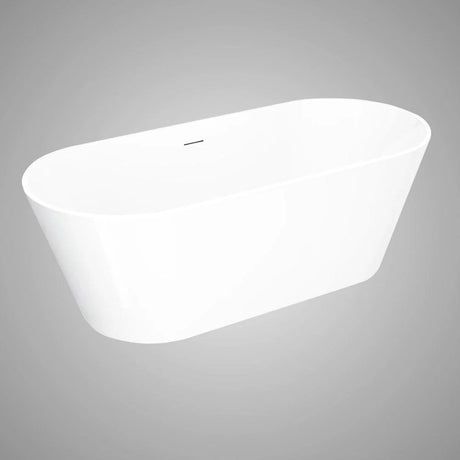 White, modern light fixture on a gray background