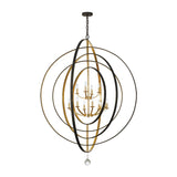 Luna 12 Light English Bronze + Antique Gold Chandelier 590-EB-GA