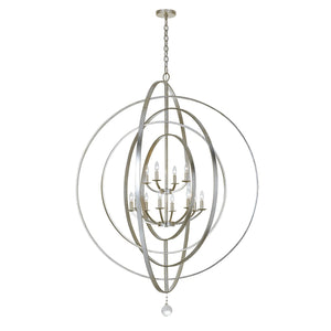 Luna 12 Light Antique Silver Sphere Chandelier 590-SA