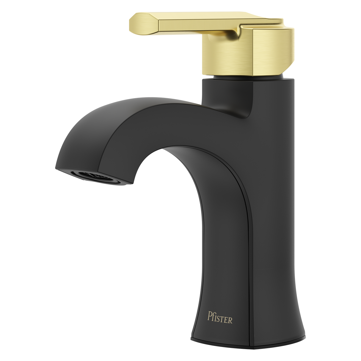 Vaneri Single Control Lavatory Faucet in Matte Black and Brushed Gold