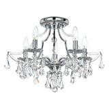 Cedar 5 Light Polished Chrome Semi Flush Mount 5930-CH-CL-MWP