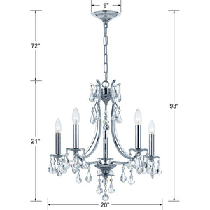 Cedar 5 Light Polished Chrome Chandelier 5935-CH-CL-MWP