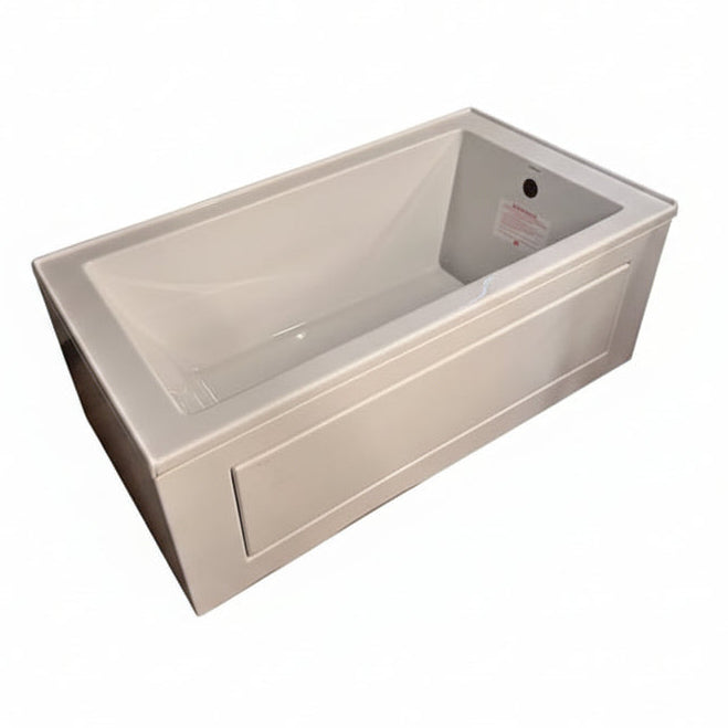 PREMIUM Americh Kent 6030 Alcove Right-Hand Soaker Bathtub w/ 3-Sided Flange + Apron Storage – White