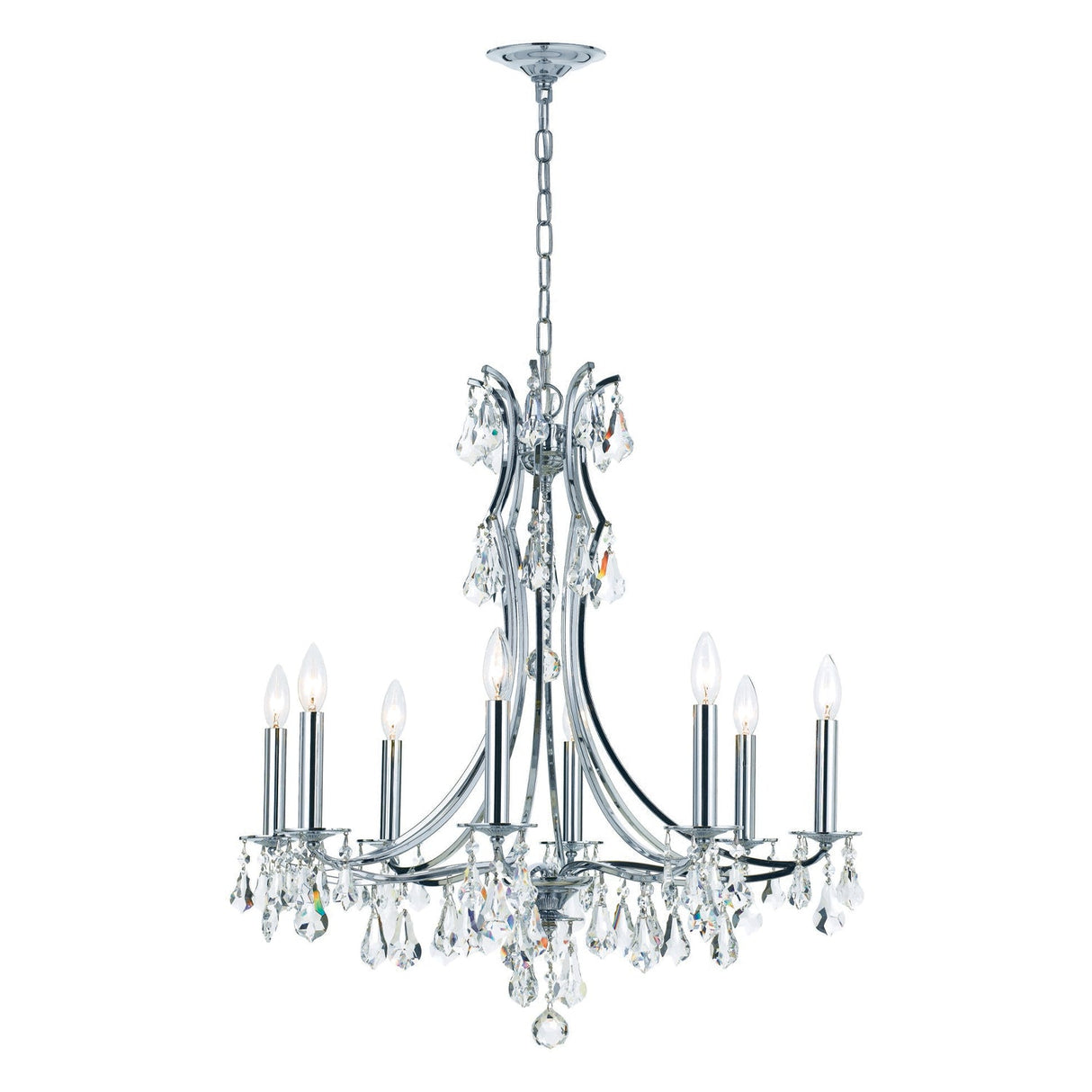 Cedar 8 Light Swarovski Strass Crystal Polished Chrome Chandelier 5938-CH-CL-S