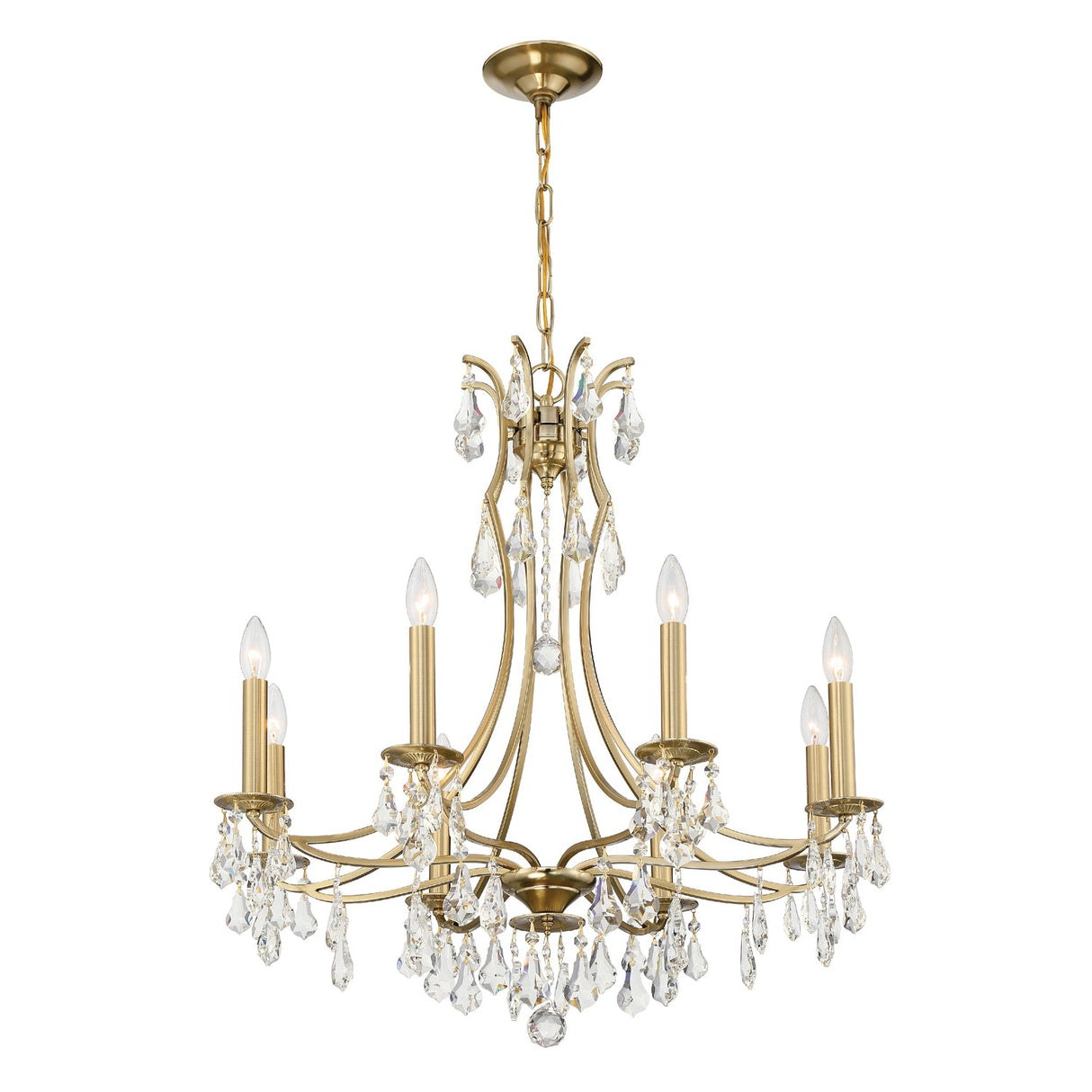 Cedar 8 Light Vibrant Gold Chandelier 5938-VG-CL-MWP