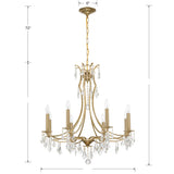 Cedar 8 Light Polished Chrome Chandelier 5938-CH-CL-MWP