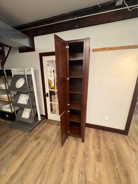 Bertch Cherry Linen Tower / Pantry 84” Tall X 18” Wide