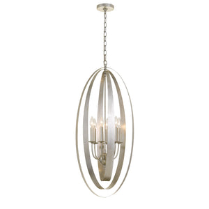 Luna 6 Light Antique Silver Mini Chandelier 597-SA