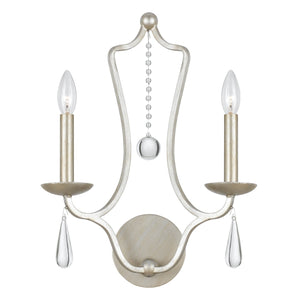 Manning 2 Light Silver Leaf Sconce 5972-SL
