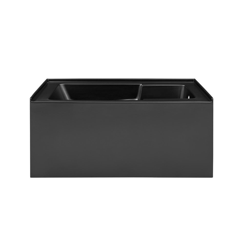 Voltaire 54" X 30"  Right-Hand Drain Alcove Bathtub with Apron in Matte Black