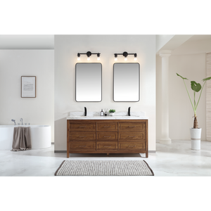 Legion Furniture 72" EBONY DOUBLE SINK VANITY LIGHT FINISH WITH WK-72 TOP 2" THICK WHITE NATURAL TOP WK2428-72-EW-WITH WHITE NATURAL TOP