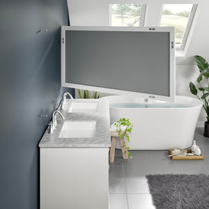 Eviva New York 60" x 30" Rectangular White Wooden Framed Mirror