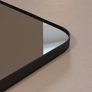Eviva Harmony 60" x 28" Rectangular Black Metal Framed Mirror