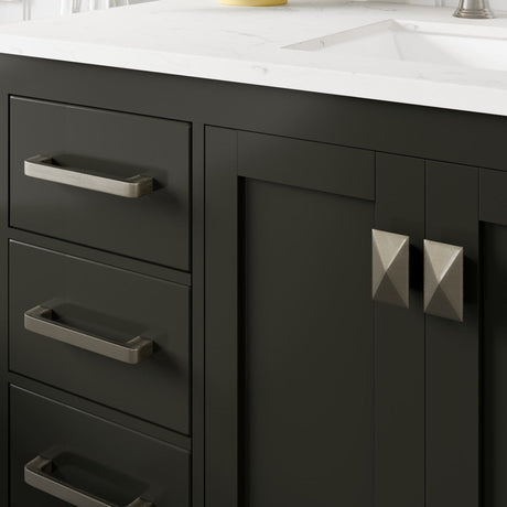 Aberdeen 42 in. Espresso Single Sink Bath Vanity with Carrara Quartz Top and Undermount Porcelain Sink
