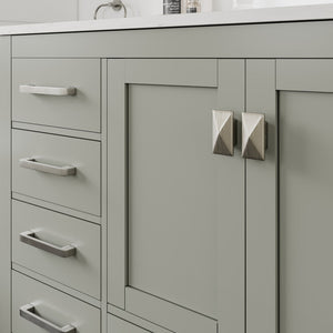 London 54 in. Gray Single Sink Bath Vanity with Carrara Quartz Top and Undermount Porcelain Sink