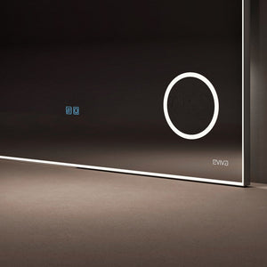 Eviva Illuminate 72" x 30" Rectangular Chrome Aluminum Framed Mirror