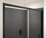 MAAX 135237-900-340-000 Connect Pro 55 ½-57 x 76 in. 6mm Sliding Shower Door for Alcove Installation with Clear glass in Matte Black