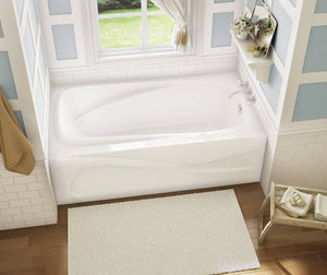 MAAX 105231-L-107-001 Santorini 60 x 32 Acrylic Alcove Left-Hand Drain Hydrosens Bathtub in White