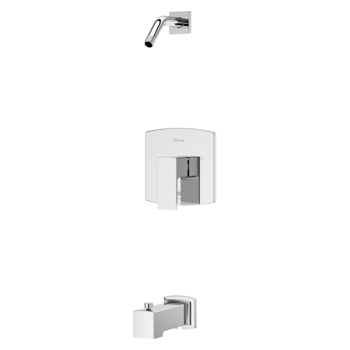 Pfirst Modern Tub/Shower Faucet in Polished Chrome
