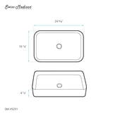 Concorde 24 Rectangle Ceramic Vessel Sink