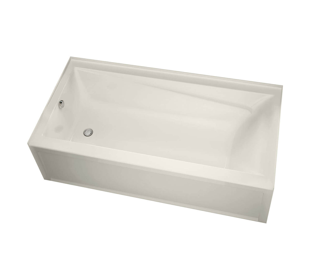 MAAX 106225-L-103-007 Exhibit 7232 IFS Acrylic Alcove Left-Hand Drain Aeroeffect Bathtub in Biscuit