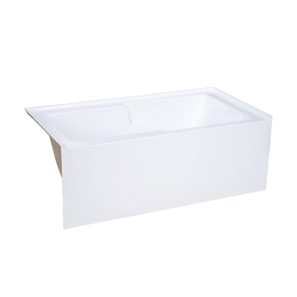 Voltaire 60" X 32" Right-Hand Drain Alcove Bathtub with Apron and Armrest