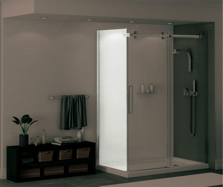 MAAX 138998-900-084-000 Halo Return Panel for 32 in. Base with Clear glass in Chrome