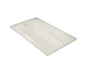 MAAX 100103-000-007-000 Tempest 60 x 36 Acrylic Alcove End Drain Bathtub in Biscuit