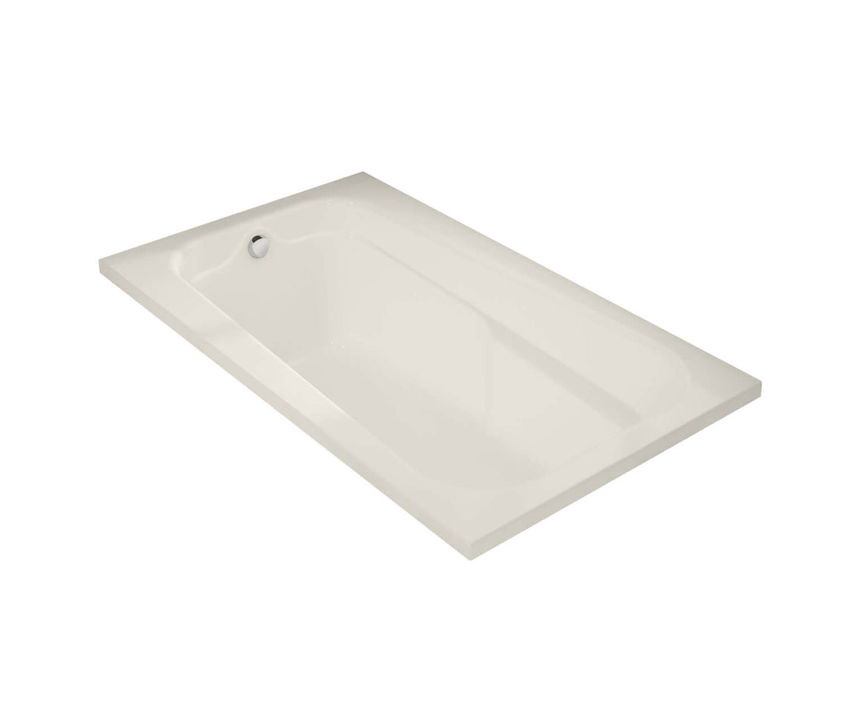 MAAX 100103-097-007 Tempest 60 x 36 Acrylic Alcove End Drain Combined Whirlpool & Aeroeffect Bathtub in Biscuit