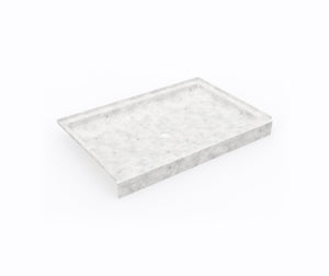 Swanstone SS-3248 32 x 48 Swanstone Alcove Shower Pan with Center Drain in Ice SF03248MD.130