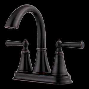 Saxton 2-Handle 4" Centerset Bathroom Faucet in Tuscan Bronze