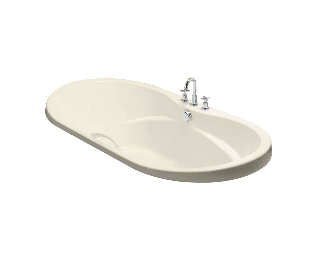 MAAX 102761-004-004-100 Living 6636 Acrylic Drop-in Center Drain Hydromax Bathtub in Bone
