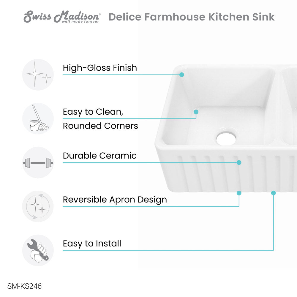 Delice Duo Farmhouse Sink