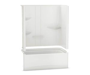 MAAX 107001-SR-000-001 ALLIA TS-6032 Acrylic Alcove Right-Hand Drain Two-Piece Tub Shower in White
