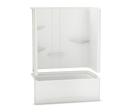 MAAX 107001-SR-097-001 ALLIA TS-6032 Acrylic Alcove Right-Hand Drain Two-Piece Combined Whirlpool & Aeroeffect Tub Shower in White