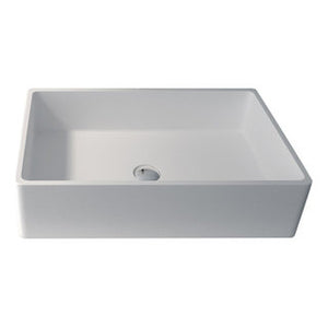Legion Furniture 23.6" WHITE MATT SOLID SURFACE BOWL - NO FAUCET WJ9009