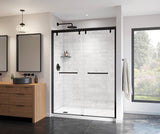 MAAX 135322-900-340-000 Uptown 56-59 x 76 in. 8 mm Bypass Shower Door for Alcove Installation with Clear glass in Matte Black
