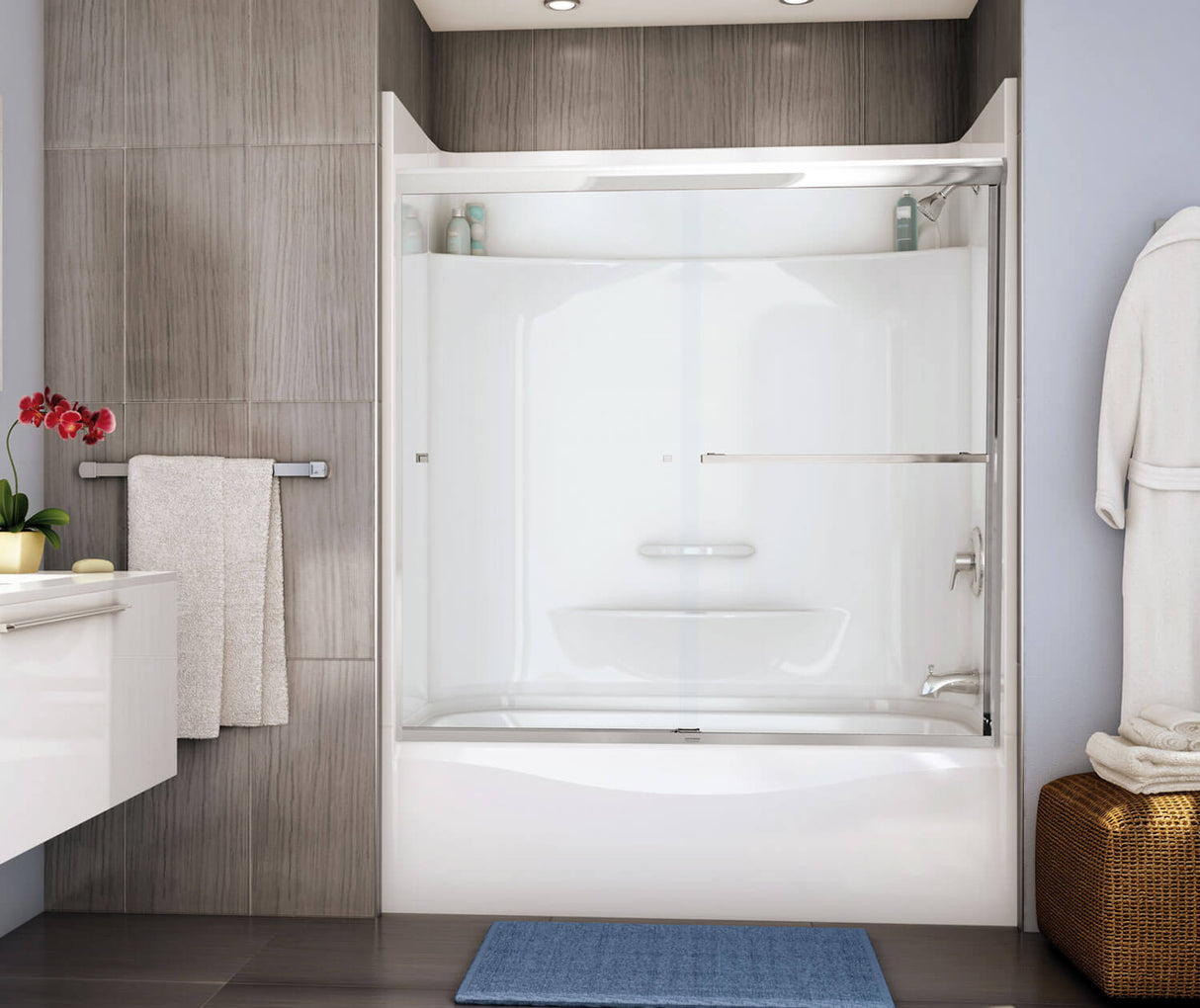 MAAX 145015-000-002-584 TOF-3260 AFR AcrylX Alcove Left-Hand Drain Bathtub in White