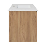 Classe 36" Wall-Mounted Bathroom Vanity in Oak